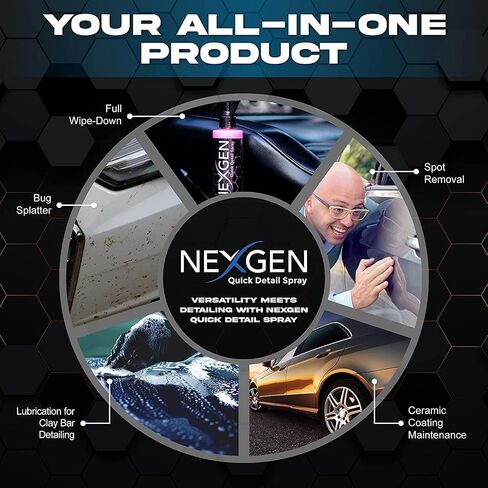 Nexgen Quick Detail Spray — All-in-One Spot Removal, Clay Bar Lubrication, Instant Detailing — Professional-Grade Cleaner for Cars, RVs, Motorcycles, Boats, and ATV’s — 1 Gallon Jug in Saudi Arabia