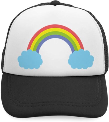 Custom Kids Trucker Hat Cute Rainbow Polyester Boys Caps & Girls Adjustable in Saudi Arabia