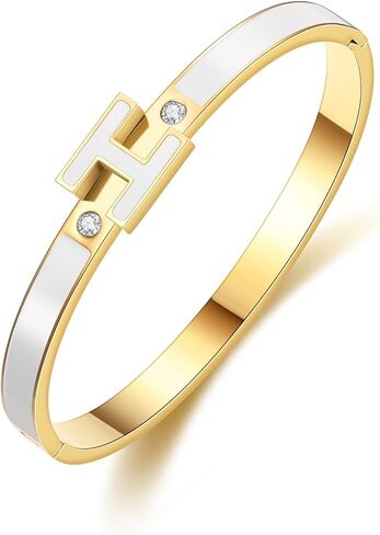 Gold Bracelets for Women,H Bracelet,Bangle Bracelets for Women,Dainty Bracelet Jewelry Easter Christmas Mothers Day Gifts for Women Girls in Saudi Arabia