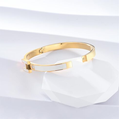 Gold Bracelets for Women,H Bracelet,Bangle Bracelets for Women,Dainty Bracelet Jewelry Easter Christmas Mothers Day Gifts for Women Girls in Saudi Arabia