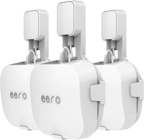 Wall Mount Holder for eero Pro 6e/Pro 6 Mesh Wi-Fi System, [Upgraded] Outlet Wall Mount Stand Bracket for eero Pro 6 tri-Band Mesh, Wall Mount Bracket for eero Pro 6e Extender Router Wire Organizer in Saudi Arabia