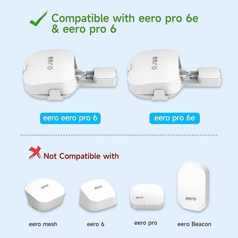 Wall Mount Holder for eero Pro 6e/Pro 6 Mesh Wi-Fi System, [Upgraded] Outlet Wall Mount Stand Bracket for eero Pro 6 tri-Band Mesh, Wall Mount Bracket for eero Pro 6e Extender Router Wire Organizer in Saudi Arabia