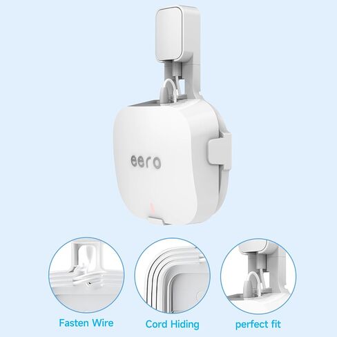 Wall Mount Holder for eero Pro 6e/Pro 6 Mesh Wi-Fi System, [Upgraded] Outlet Wall Mount Stand Bracket for eero Pro 6 tri-Band Mesh, Wall Mount Bracket for eero Pro 6e Extender Router Wire Organizer in Saudi Arabia