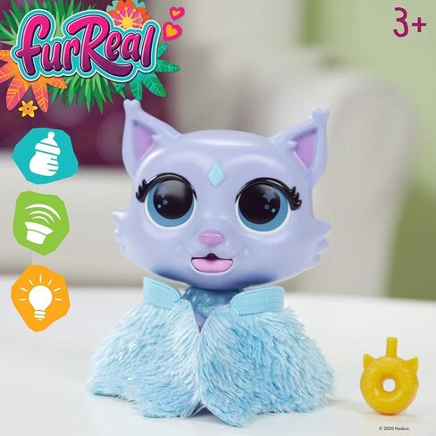 FurReal Flitter The Kitten Color-Change Interactive Feeding Toy, Lights and Sounds, Ages 4 and up in Kuwait