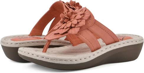 صندل CLIFFS BY WHITE MOUNTAIN للسيدات من Cassia Mini Wedge Flower Flip Flop in Kuwait