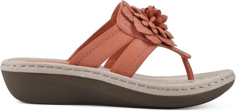 صندل CLIFFS BY WHITE MOUNTAIN للسيدات من Cassia Mini Wedge Flower Flip Flop in Kuwait
