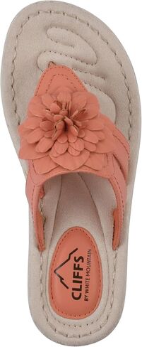 صندل CLIFFS BY WHITE MOUNTAIN للسيدات من Cassia Mini Wedge Flower Flip Flop in Kuwait