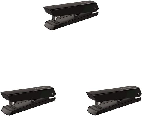 دباسة مكتبية وسطح مكتب كلاسيكية من Fellowes LX820 للفصل الدراسي والمنزل والعمل، تحمل شريطًا كاملاً من الدبابيس، سعة 20 ورقة، أسود in Saudi Arabia