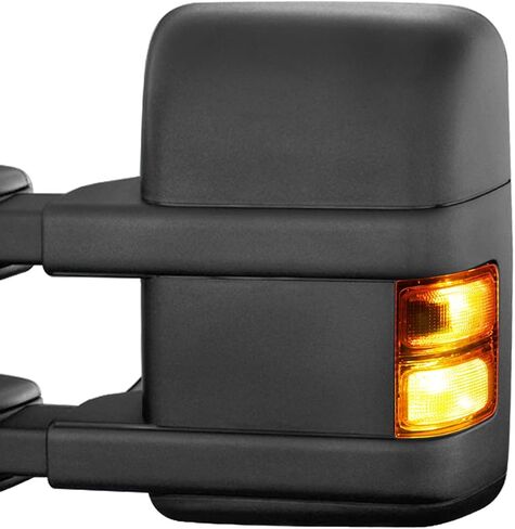 عدسة HERCOO Amber Side Mirror Marker Lights مع LED متوافقة مع 2008-2016 F250 F350 F450 Super Duty Turn Signal استبدال ما بعد البيع، الكمية: 2، العنبر والأبيض in Saudi Arabia