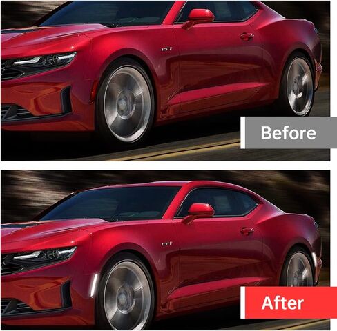 Voilamart 4 قطع مصابيح جانبية متوافقة مع 2016-2021 Chevy Camaro، عدسات دخان بيضاء LED للسائق الخلفي الأمامي ومجموعة مصابيح إشارة الانعطاف للركاب in Kuwait