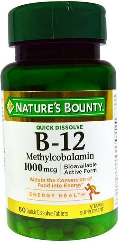 Nature's Bounty B-12 1000 mcg Microlozenges 60 ea (Pack of 2) in Saudi Arabia