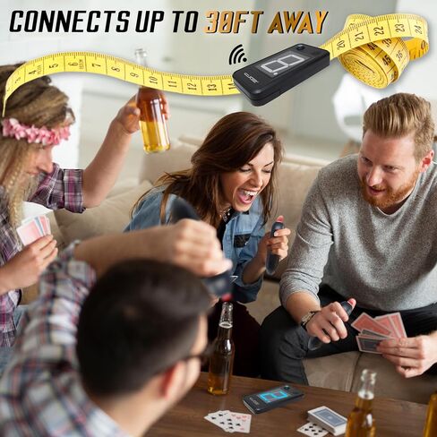 Digital Energy Wireless Handheld Game Buzzer System - Console Displays First Buzz-in - Great for Jeopardy, Family Feud, Trivia and Buzzer Games - 8 Joystick Buzzers in Saudi Arabia