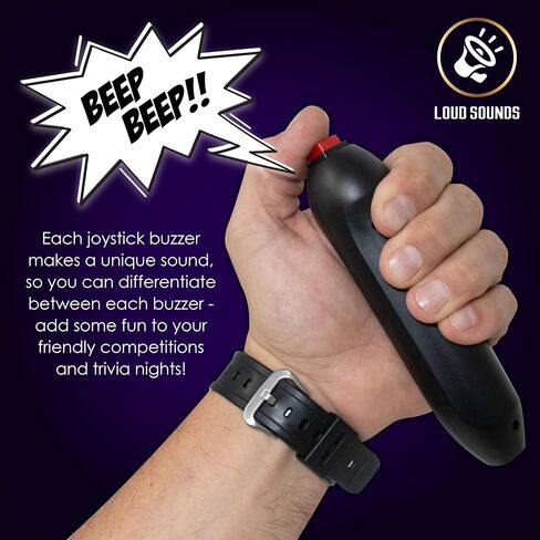 Digital Energy Wireless Handheld Game Buzzer System - Console Displays First Buzz-in - Great for Jeopardy, Family Feud, Trivia and Buzzer Games - 8 Joystick Buzzers in Saudi Arabia