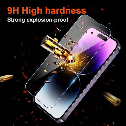 حافظة 5 في 1 لهاتف iPhone 14 Pro Max شفافة، غير صفراء، 2 واقي شاشة، 2 واقي عدسة الكاميرا، حماية من السقوط بدرجة عسكرية 15 قدمًا، حافظة رفيعة مقاومة للصدمات، حلقة مغناطيسية Magsafe in Saudi Arabia