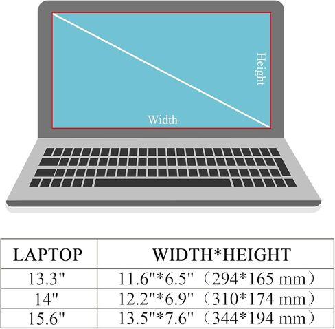 [2 pack]13.3 Inch Laptop Anti Blue Light Screen Protector, Eye Protection Computer Screen Blue Light Blocker, Hd Clear Blue Light Filter PET Film Screen Protector (not Glass) For 13.3" With in Saudi Arabia
