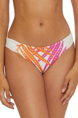 Trina Turk Women's Standard Sheer Hipster Bikini Bottom, Cheeky Coverage, Tropical Palm Leaf Print, Swimwear Separates in Saudi Arabia