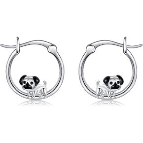 Pig Earrings Sterling Silver Cute Animal Hoop Earrings for Women Daughter in Saudi Arabia