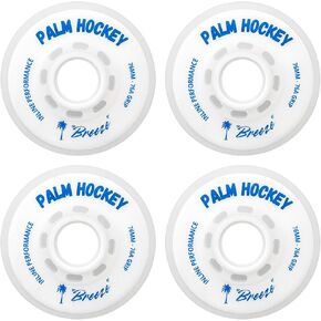 Breeze Inline Hockey Wheels – 76A Indoor Skate Wheels – Smooth Grip for Sport Court – 76mm – 4 Pack in Saudi Arabia