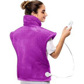 Cure Choice® Extra Large Heating Pad for Neck and Shoulders and Back, Weighted Heating Pad for Back Pain Relief, Ultra Soft Neck Heating Pad 10 Heat Settings, 2H Auto-Off, 24" x 36" Hot Pink in Saudi Arabia