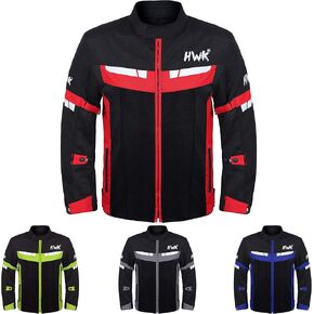 HWK Mesh Motorcycle Jacket Riding Air Motorbike Jacket Biker CE Armored Breathable (XX-Large, Red) in Kuwait