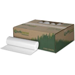 Earthsense Commercial RNW4654C CAN Liner ، 46 × 54 ، 60 GAL ، 1.2 مل ، البولي إيثيلين ، أسود (حزمة 100) in Kuwait