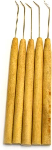 EISCO Curved Dissection Needle, Hardwood Handle - Pack of 5 in Saudi Arabia