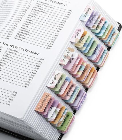 Mr. Pen- Bible Tabs, 75 Tabs, Black & White Enigma, Laminated Bible Tabs for Women and Men, Bible Tabs for Study Bible, Bible Index Tabs, Bible Book Tabs, Bible Labels Tabs, Mr Pen Bible Tabs in Kuwait