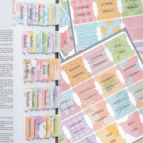 Mr. Pen- Bible Tabs, 75 Tabs, Black & White Enigma, Laminated Bible Tabs for Women and Men, Bible Tabs for Study Bible, Bible Index Tabs, Bible Book Tabs, Bible Labels Tabs, Mr Pen Bible Tabs in Kuwait