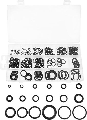 طقم حلقات مطاطية 200 بكسل ، و 15 مقاسًا من 6 إلى 30 مم مجموعة من حشية السيليكون الختم O-Ring مجموعة ، من أجل غسالات السباكة والسيارات وحنفية ، وتوصيلات الهواء أو الغاز ، ومقاومة الزيت والحرارة مع صندوق in Kuwait