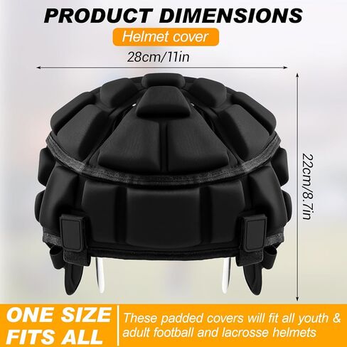 Soft Shell Flag Football Helmet for Football and Lacrosse, 7v7 Rugby Helmet Cover Reduces Impact and Protects for Youth Adult Padded Soccer Headgear in Saudi Arabia