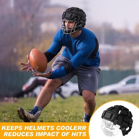 Soft Shell Flag Football Helmet for Football and Lacrosse, 7v7 Rugby Helmet Cover Reduces Impact and Protects for Youth Adult Padded Soccer Headgear in Saudi Arabia
