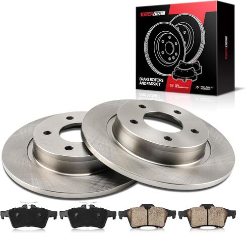 Torchbeam Rear Brakes and Rotors Kit Brake Pads Brake Rotors and Pads for Toyota 2004-2007 Highlander,Lexus 2007-2009 RX350,Lexus 2004-2006 RX330,Lexus 2006-2008 RX400h,Brake Rotors + Ceramic Pads Kit in Saudi Arabia