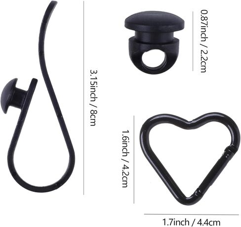 Hook + Keychain Clip ملحقًا لحقيبة Bogg وببساطة حمل جنوب ، سلسلة مفاتيح على شكل قلب لطيف ، سحر مزخرف بحقائب يد المطاط (الوردي) in Kuwait