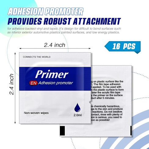 16 Pcs Adhesion Promoter high 2ml High Performance Adhesion Promoter for Plastic Double Tape Primer Increase for Automotive Molding Tape in Saudi Arabia