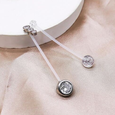 14G Heart Flexible Clear Acrylic Pregnancy Belly Button Ring Butterfly Dangle Pregnancy Maternity Belly Rings in Saudi Arabia