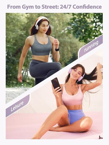 حمالة صدر رياضية للنساء من Strappy وظهر متقاطع للجري واللياقة البدنية وحمالات صدر مبطنة قابلة للإزالة للتمرين واليوجا in Kuwait