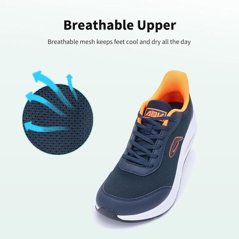 Wide Toe Box Shoes for Men Arch Support Walking Shoes Plantar Fasciitis Orthotic Tennis Sneakers in Saudi Arabia