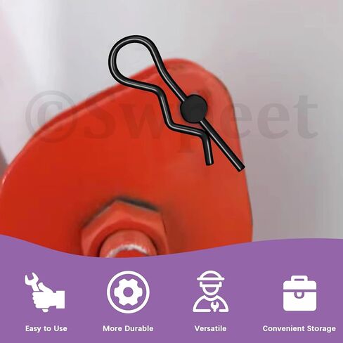 Swpeet 67Pcs 5 Sizes Clevis Pins with Cotter Pin Assortment Kit, Single Hole Flat Head Clevis Pins, R Pins, Hairpin, Cotter Pin, Split Pins Fitting Hole Location Pin Clips Fastener in Saudi Arabia