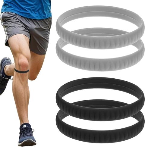 4 Pcs Patellar Tendon Support Strap Knee Bands Silicone Patella Band Lightweight Patella Stabilizer Knee Strap Brace for Women Men Tennis Running Jumpers Soccer Basketball Hiking Volleyball Squats in Saudi Arabia