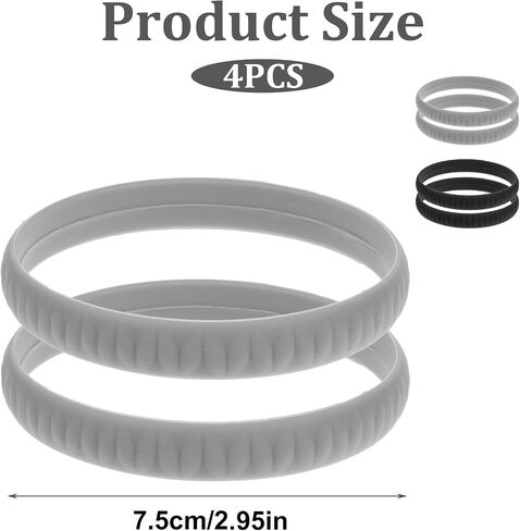 4 Pcs Patellar Tendon Support Strap Knee Bands Silicone Patella Band Lightweight Patella Stabilizer Knee Strap Brace for Women Men Tennis Running Jumpers Soccer Basketball Hiking Volleyball Squats in Saudi Arabia