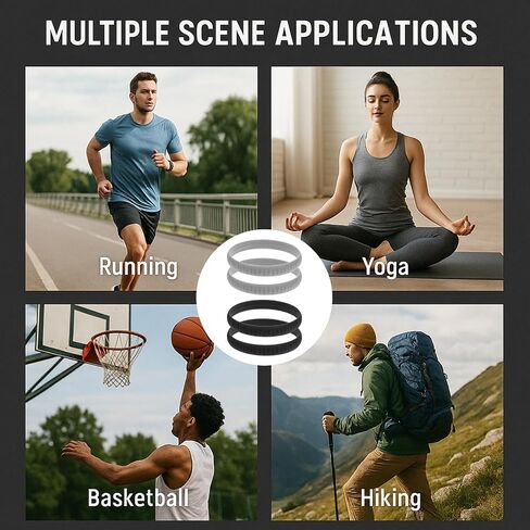 4 Pcs Patellar Tendon Support Strap Knee Bands Silicone Patella Band Lightweight Patella Stabilizer Knee Strap Brace for Women Men Tennis Running Jumpers Soccer Basketball Hiking Volleyball Squats in Saudi Arabia