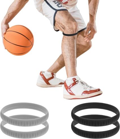 4 Pcs Patellar Tendon Support Strap Knee Bands Silicone Patella Band Lightweight Patella Stabilizer Knee Strap Brace for Women Men Tennis Running Jumpers Soccer Basketball Hiking Volleyball Squats in Saudi Arabia