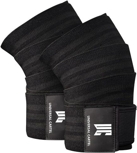 Knee Wraps for Weightlifting 70" Elastic Knee Straps for Weightlifting, Squatting and Joint Stability for Men & Women in Saudi Arabia