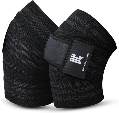 Knee Wraps for Weightlifting 70" Elastic Knee Straps for Weightlifting, Squatting and Joint Stability for Men & Women in Saudi Arabia