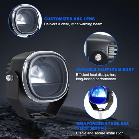 LED Forklift Safety Light Red للسيارات المصحوبة على AGV الآلية ، شاحنة الرافعة الشوكية ، المصعد الصناعي ، سلامة المستودعات ، IP66 مقاوم للماء ، مساكن الألومنيوم - 4 حزمة in Kuwait