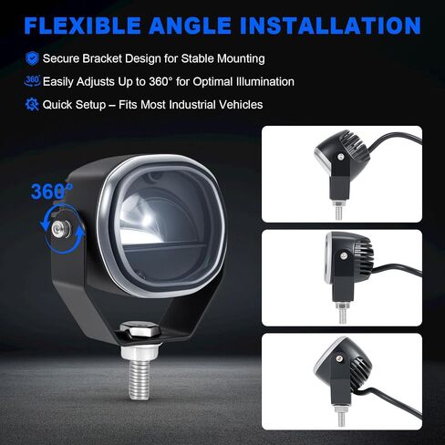 LED Forklift Safety Light Red للسيارات المصحوبة على AGV الآلية ، شاحنة الرافعة الشوكية ، المصعد الصناعي ، سلامة المستودعات ، IP66 مقاوم للماء ، مساكن الألومنيوم - 4 حزمة in Kuwait
