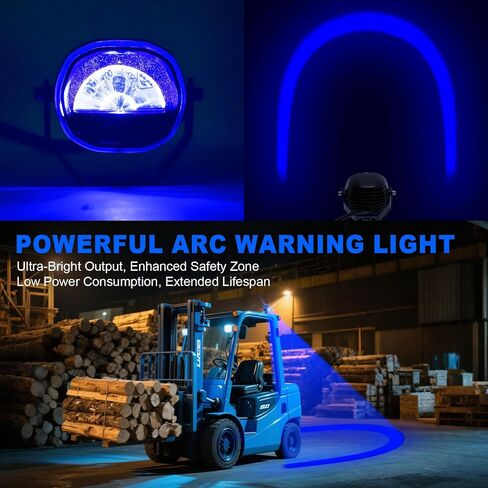 LED Forklift Safety Light Red للسيارات المصحوبة على AGV الآلية ، شاحنة الرافعة الشوكية ، المصعد الصناعي ، سلامة المستودعات ، IP66 مقاوم للماء ، مساكن الألومنيوم - 4 حزمة in Kuwait