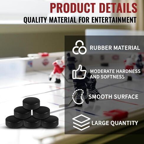 Small Hockey Puck 1.42 x 0.51 Inch Mini Table Hockey Puck Accessories for Table Game Adults Fun Entertainment Equipment Gifts in Saudi Arabia