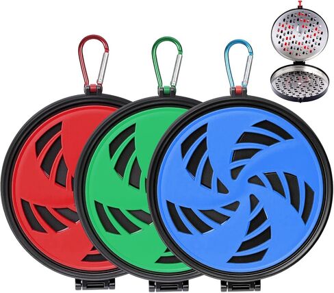 3 Pcs Portable Mosquito Coil Holder Hanging Incense Burner Coils with Hook for Indoor Outdoor Camping Hiking Fishing(Fresh,Red,Blue,Yellow) in Saudi Arabia