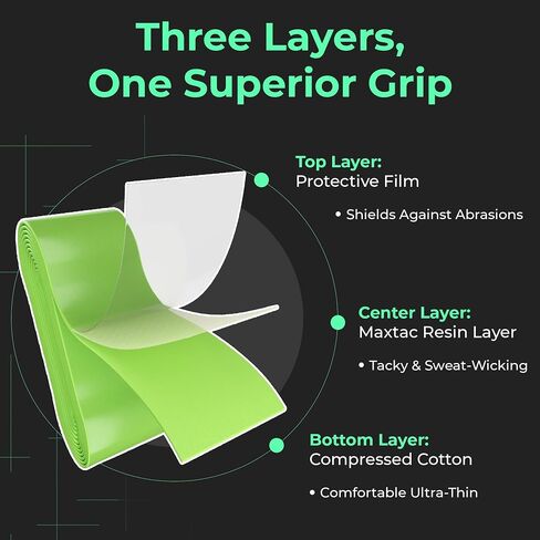 Adv Maxtac Tacky Tennis Overgrip-6 حزمة لزجة للغاية غير قابلة للانزلاق تنس غريب-رزيك-رقيقة وسهلة الاستخدام شريط مضرب التنس (6 عبوات أبيض) in Kuwait